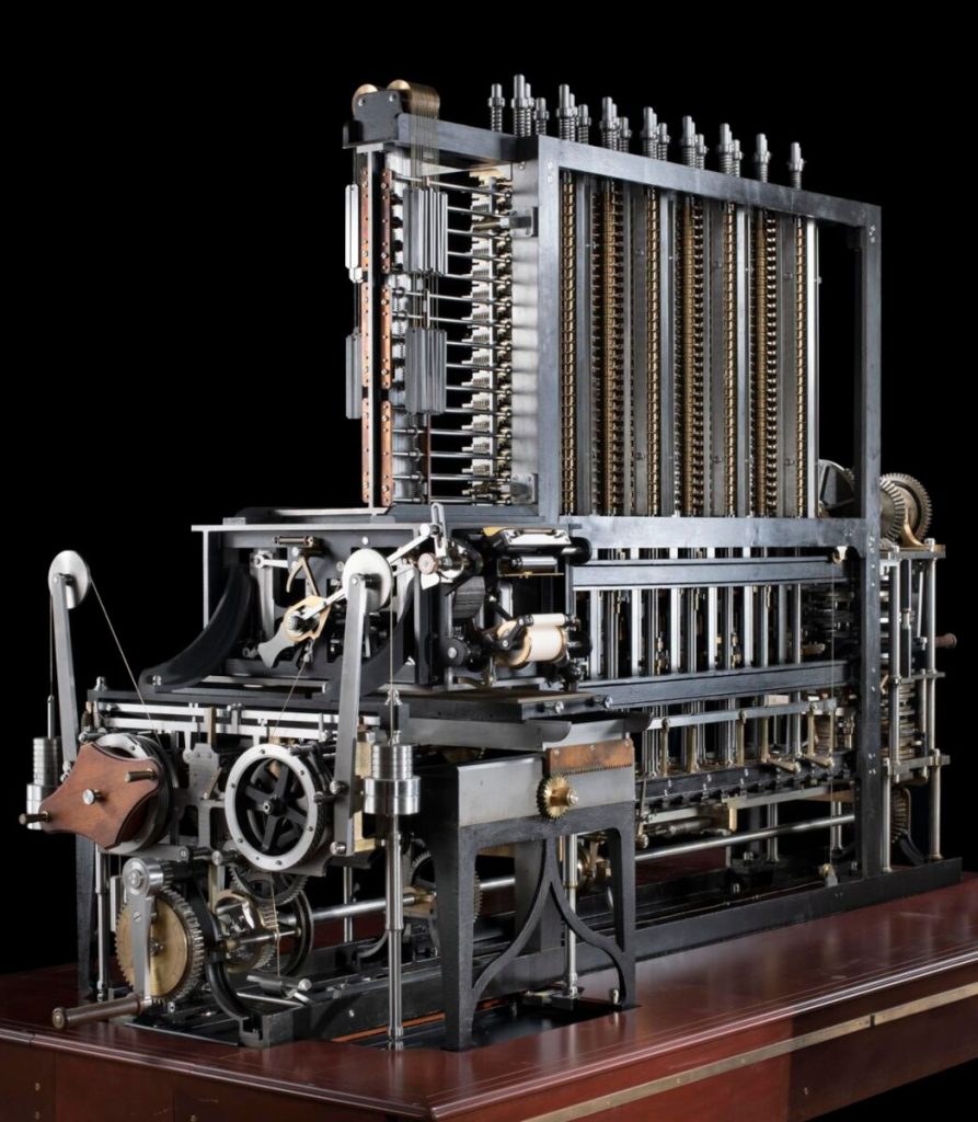 Photo of the recreated Babbage Difference Engine No. 2