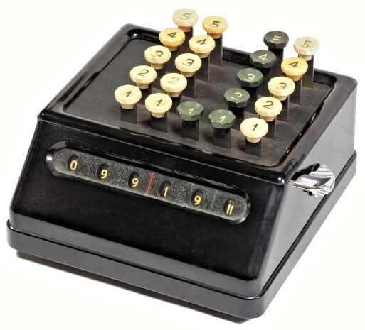 Pghoto of a PLUS Adder handled Sterling forThe PLUS Adder for Sterling currency