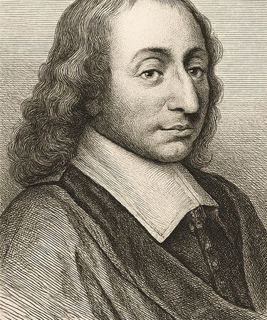Stylised illustration of Blaise Pascal by Manus