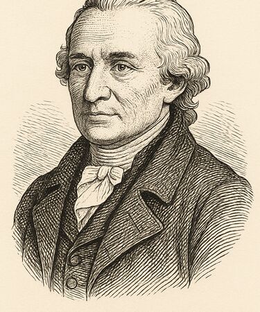 Stylised illustration of Joseph-Marie Jacquard by Manus