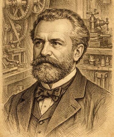 Stylised illustration of Arthur Burkhardt by Manus