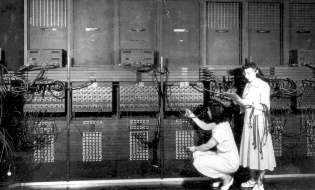 Image of Ester Gerston and Gloria Gordon Bolotsky
programming the ENIAC